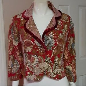 Vintage Boston Proper Sequin and Velvet Jacket